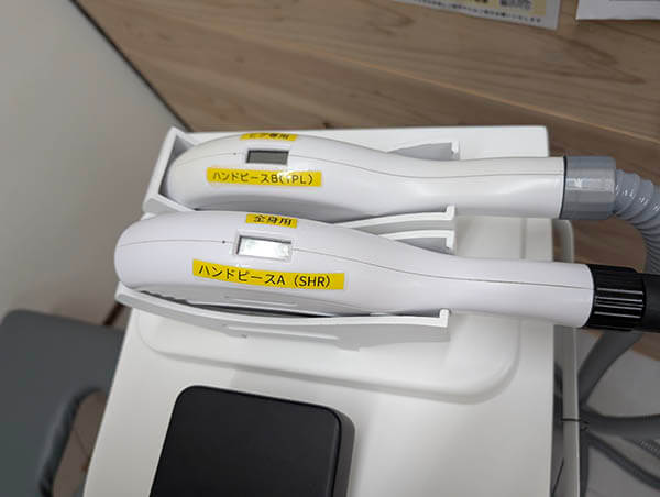 無人セルフ脱毛サロンONESELF　脱毛器のハンドピース