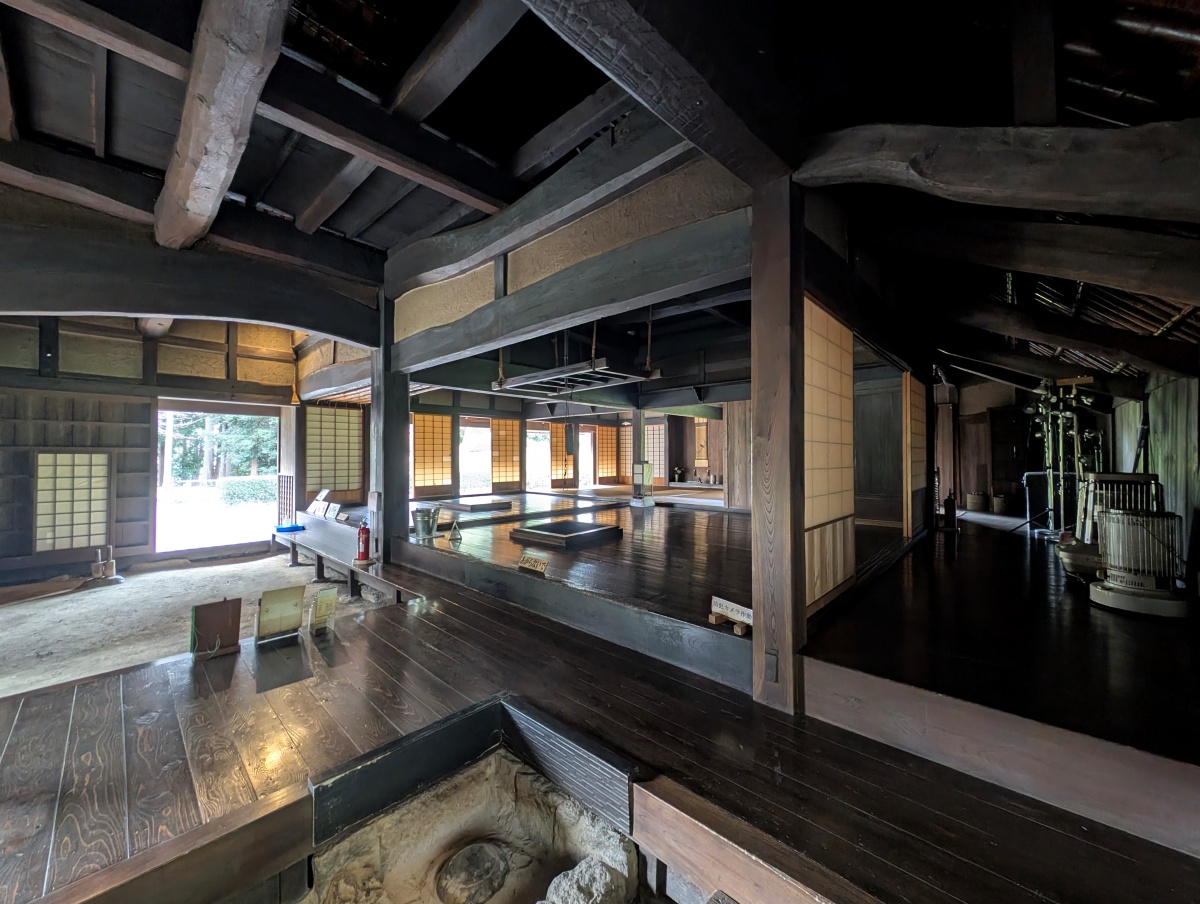 広見公園のふるさと村歴史ゾーン　旧稲垣家住宅の中