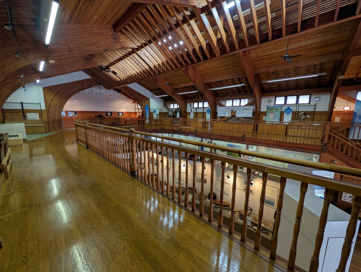 富士市の歴史民俗資料館の2階