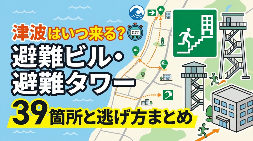 【富士市】津波は何分で来る？避難ビル・タワー39か所と逃げ方まとめ